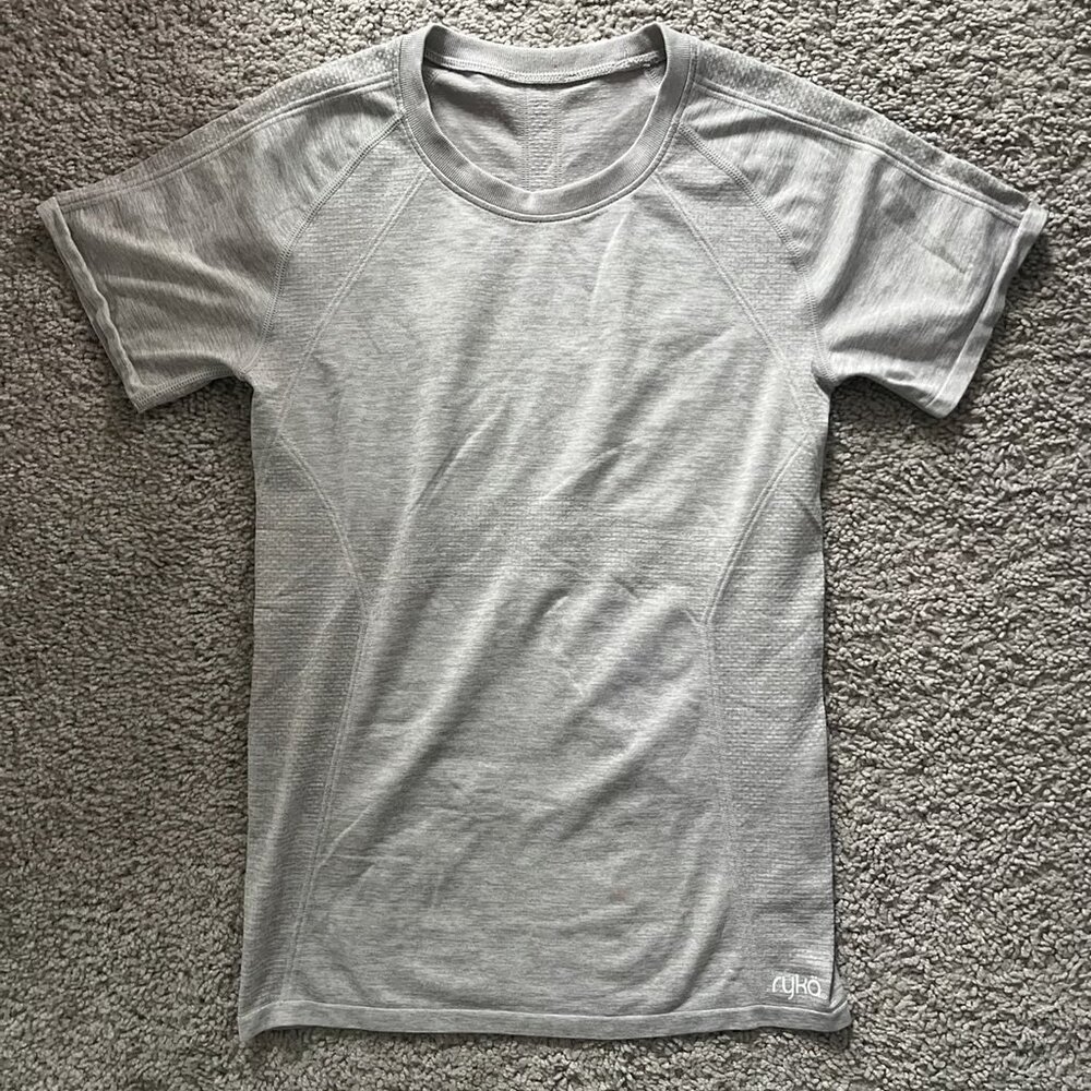 Ryka Gray Women's Fitted‎ Athletic Workout T-Shirt